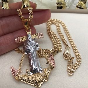 18k Gold Filled Anchor Necklace